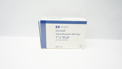 Covidien 7138C Kendall Hypoallergenic Silk Tape 1inch x 10yd. - Box of 12